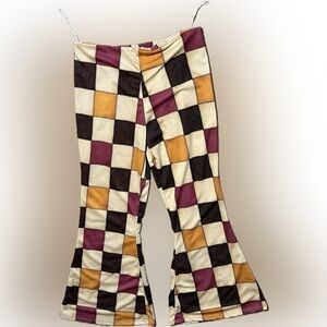 Woman’s Disco Halloween Boogie patchwork Pants. XL. 100% Polyester
